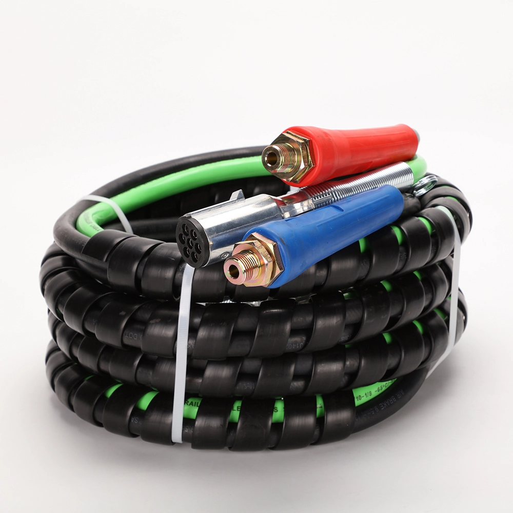 Yute 12FT 3-in-1 Wrap Set ABS Electrical & Rubber Air Line Hose Assemblies