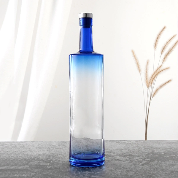 Venta al por mayor de envases de botellas de vidrio vacías de 700 ml/750 ml/1L/1.75L/3L, botellas de vidrio esmerilado para botellas de ginebra, botellas de vodka, botellas de tequila. Ideal.