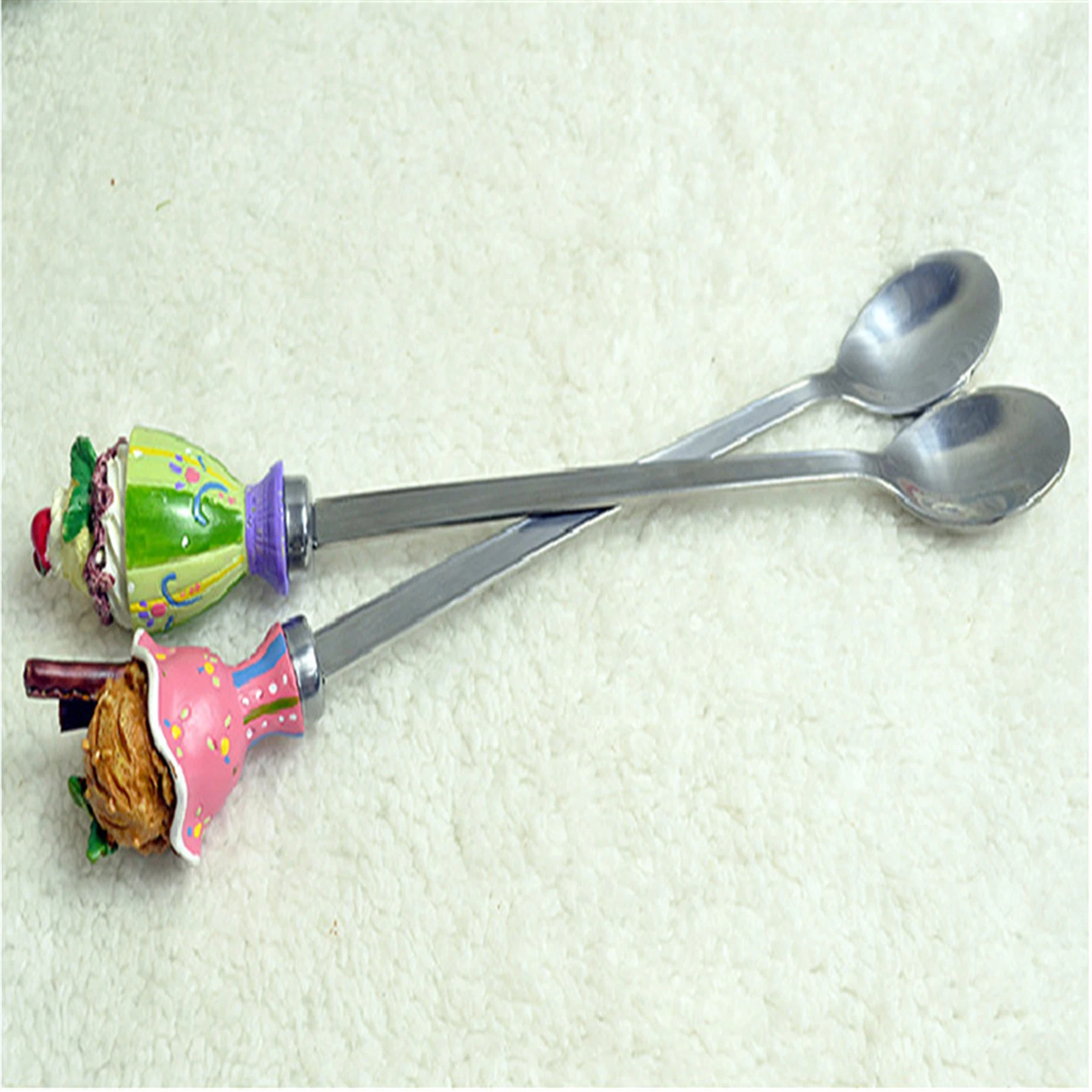 Resin Craft Tableware Stainless Steel Coffee Spoon