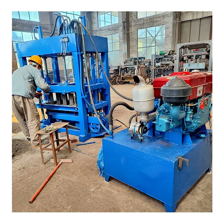 Hf Qt4-30 Cement Construction Vibrated Diesel Block Machinery Solid Hollow Brick Equipment