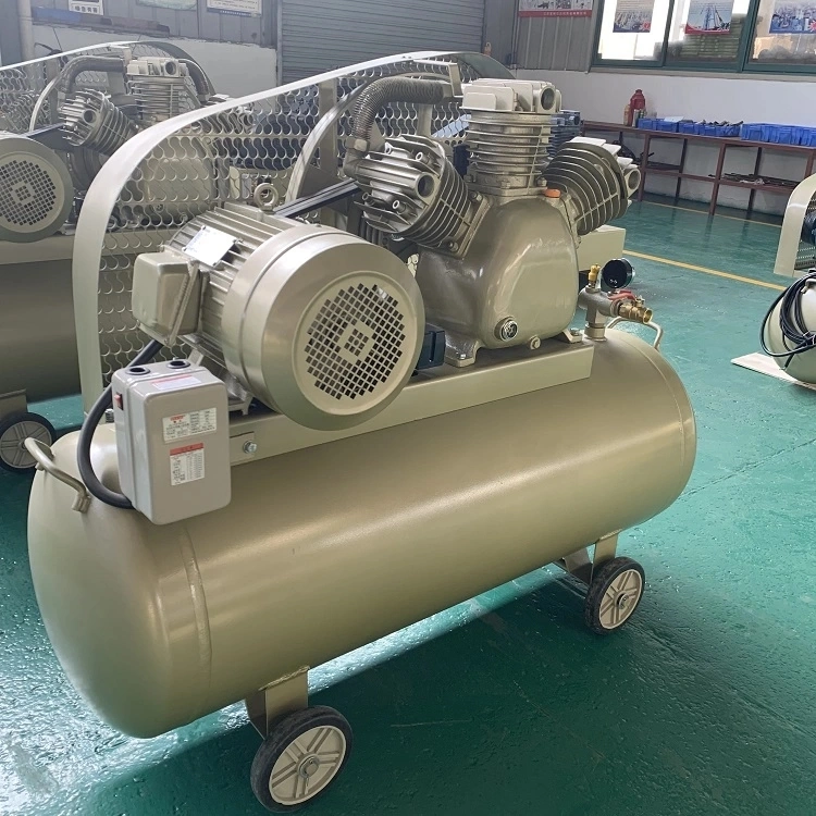 7.5kw 11kw 15kw 100psi 30bar Oilless Reciprocating Piston Air Compressors Portable/ Mobile Belt Driven Air Compressors Booster Air Compressor 10bar