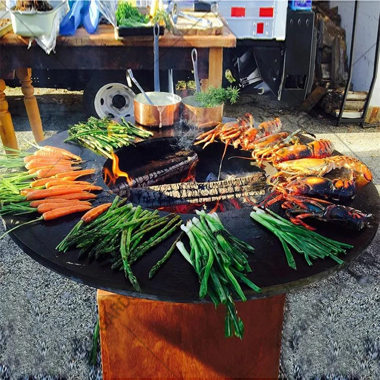 New Design 31.5" Corten Steel Garden Antique Fire Pit BBQ