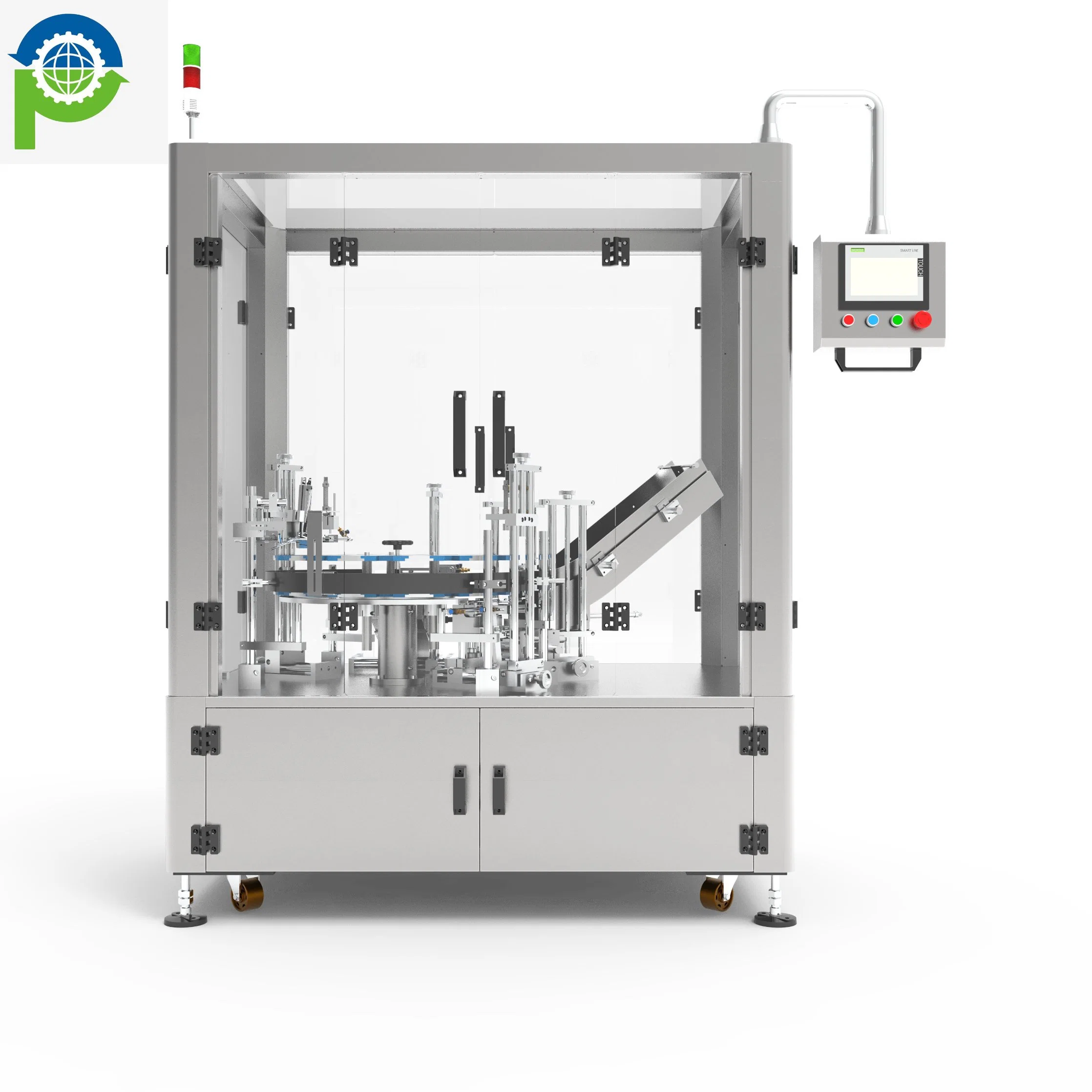 caja de cartón giratoria automática vertical del cilindro de pasta de dientes pintalabios Cartoning máquina puede ser personalizado