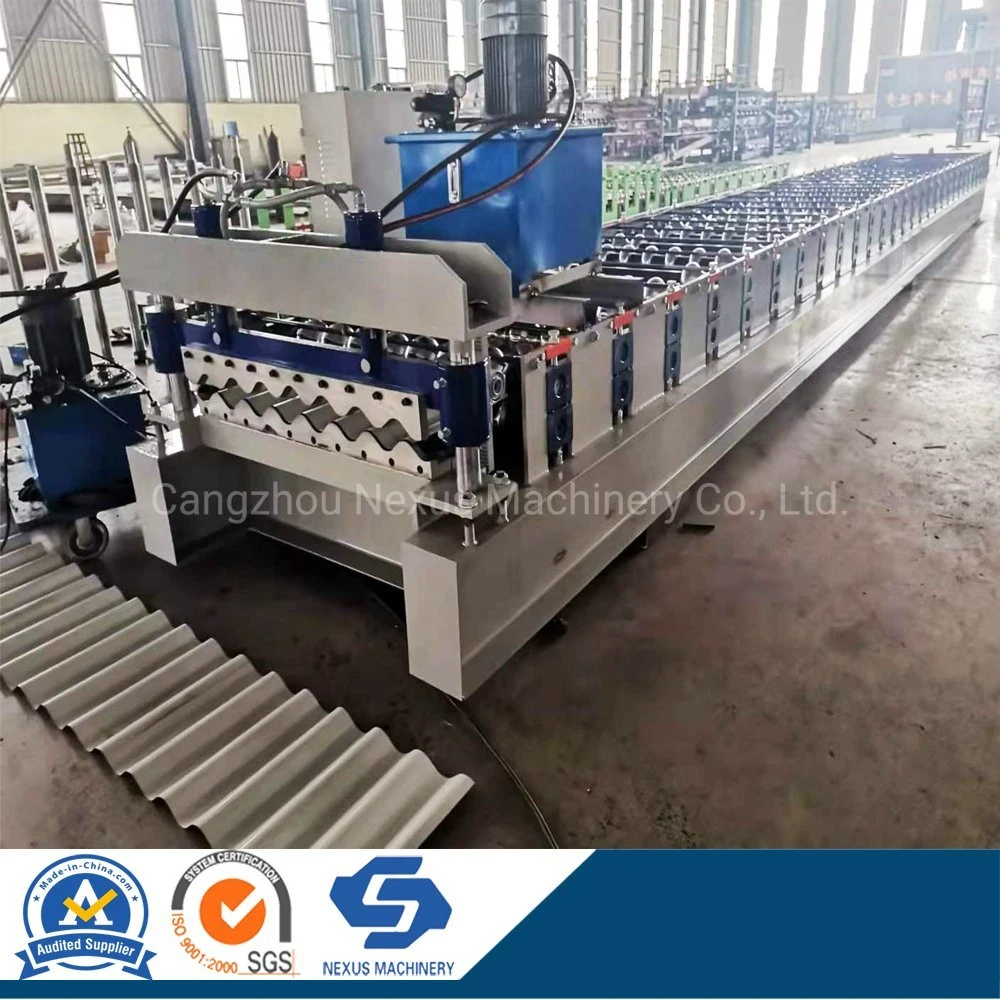 Cameroon Iron Corrugated Galvanized Steel Roofing Sheet Roll Forming Machine