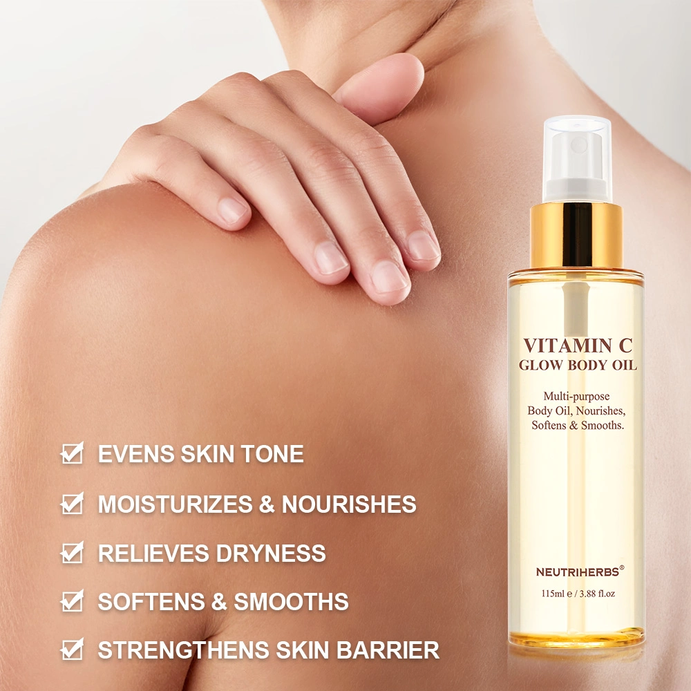 Free Sample Private Label Lifting Firming Brightenng Organic Vegan Vitamin C Body Oil