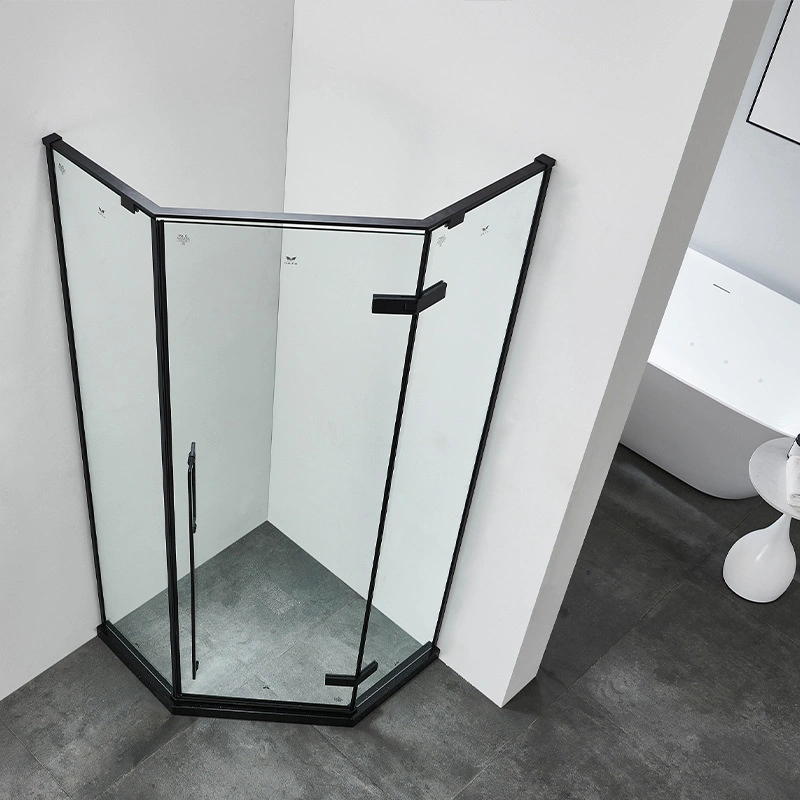 3 Pieces Glass Bathroom Corner Diamond Glass Shower Enclosure 900 X 900 mm Shower Room