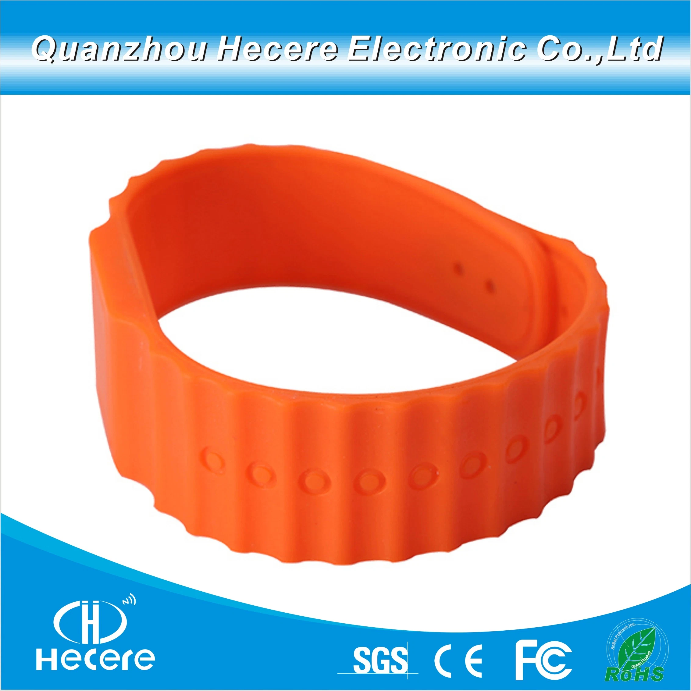 Colorful Lf Hf UHF Chip RFID Silicone Wristbands for Swimming