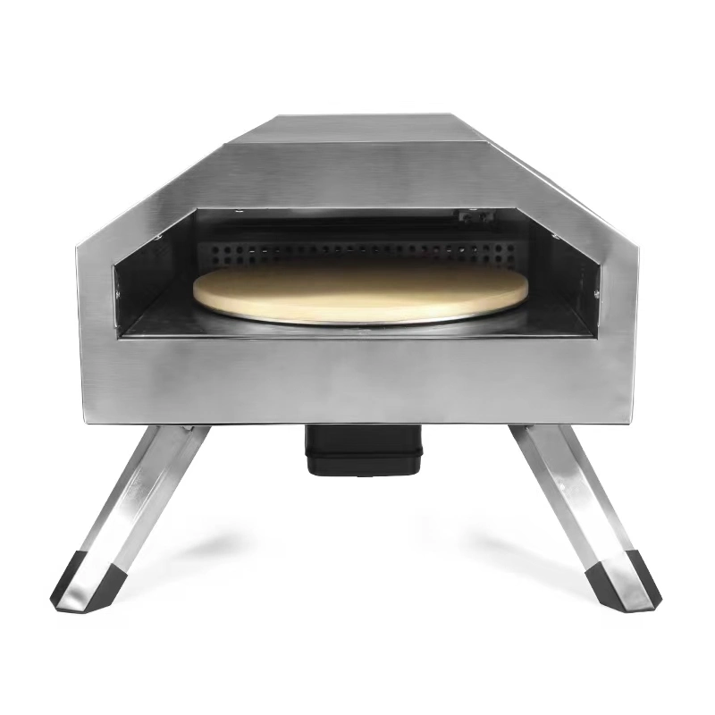 Portable Commercial Gas Burner Outdoor Bread Pizza Gas Oven with Rotating Stone