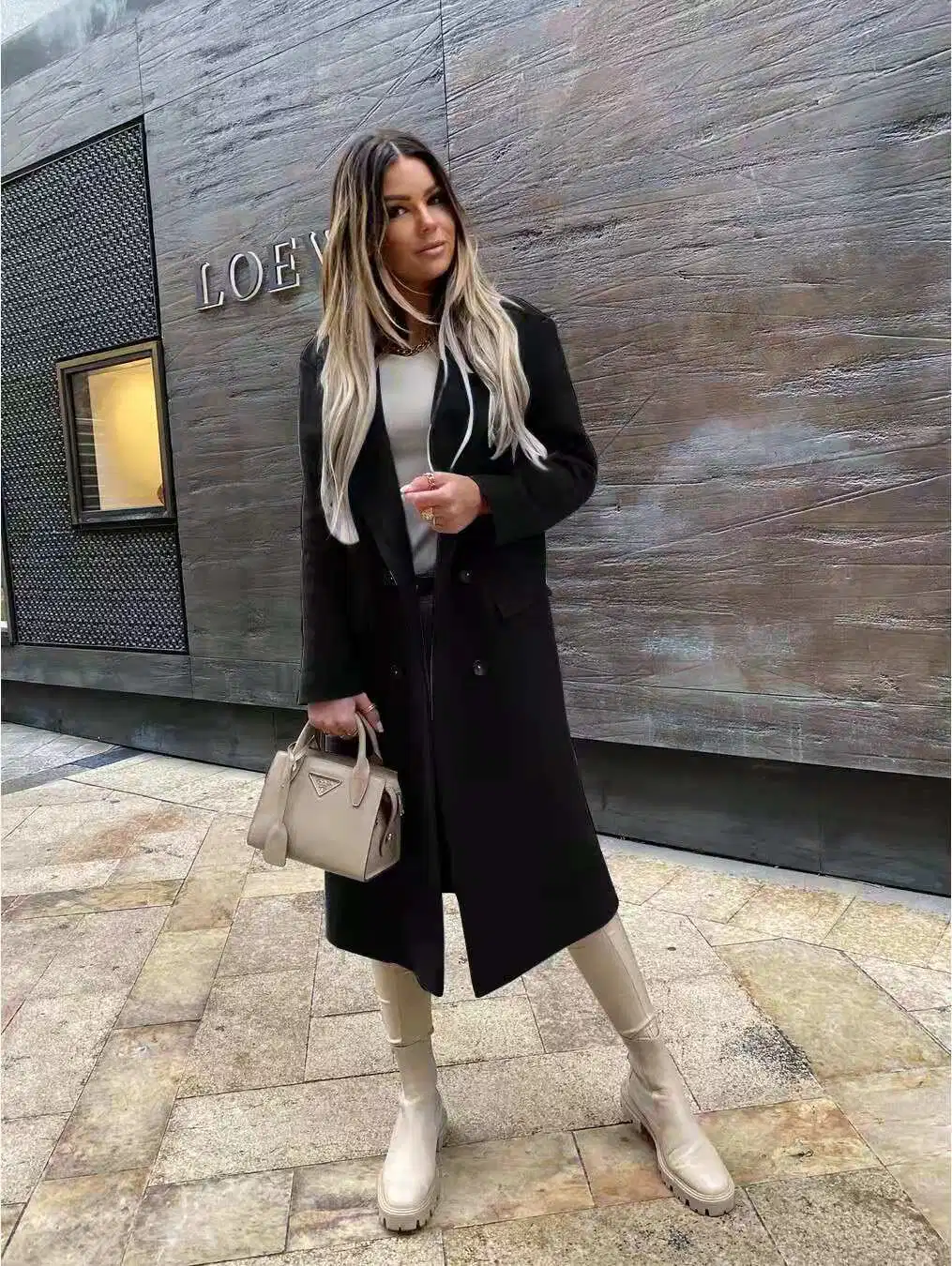 Double Breasted Long Sleeve Warm Winter Autumn Women Coat