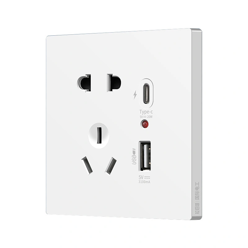 Smart Switches Socket Receptacle with USB USB-C 20W Fast Charging