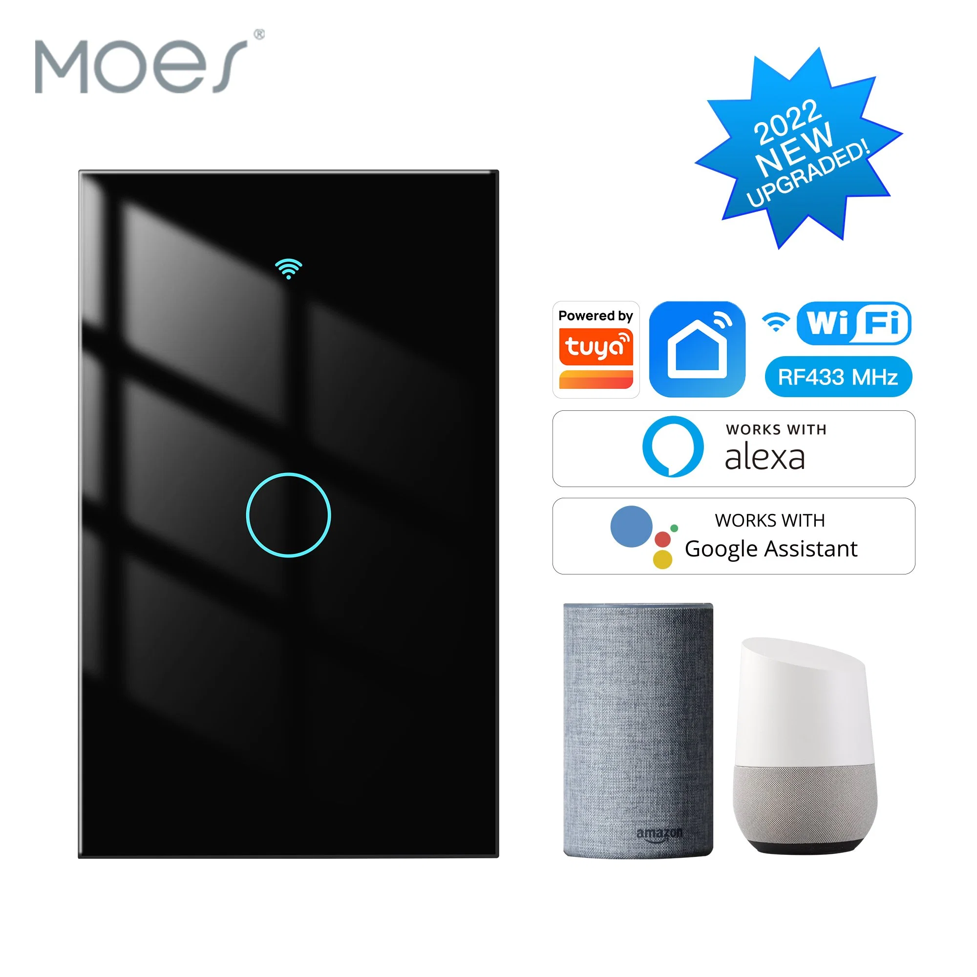 Smart Switch WiFi Tuya Wireless Remote Control Smart Home Automation System-Moes