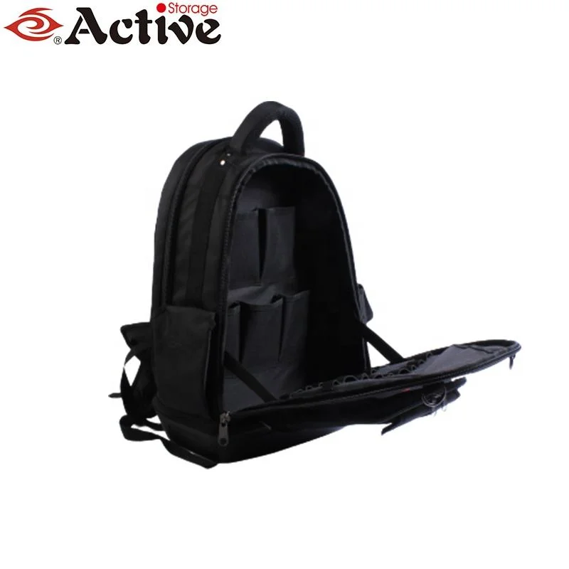Heavy Duty Car Detailing 600d Polyester Tool Bag Tools Backpack for Electrician Tools with Hard Base