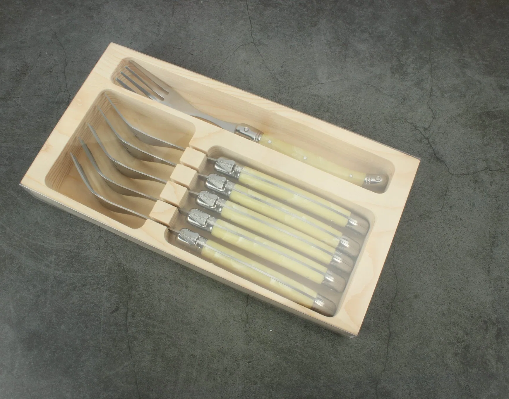 Wholesale/Supplier Flatware Fork and Stainless Steel Fork with Plastic ABS Handle (SE-K1313)