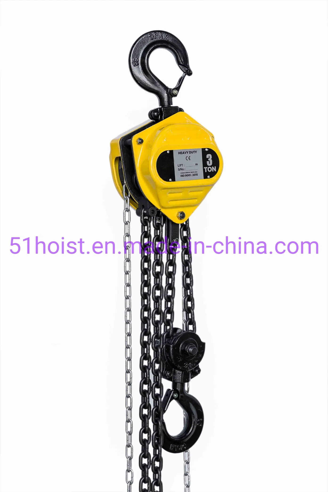 HS-J Type 10 Ton 3m Chain Pulley Block with G80 Load Chain