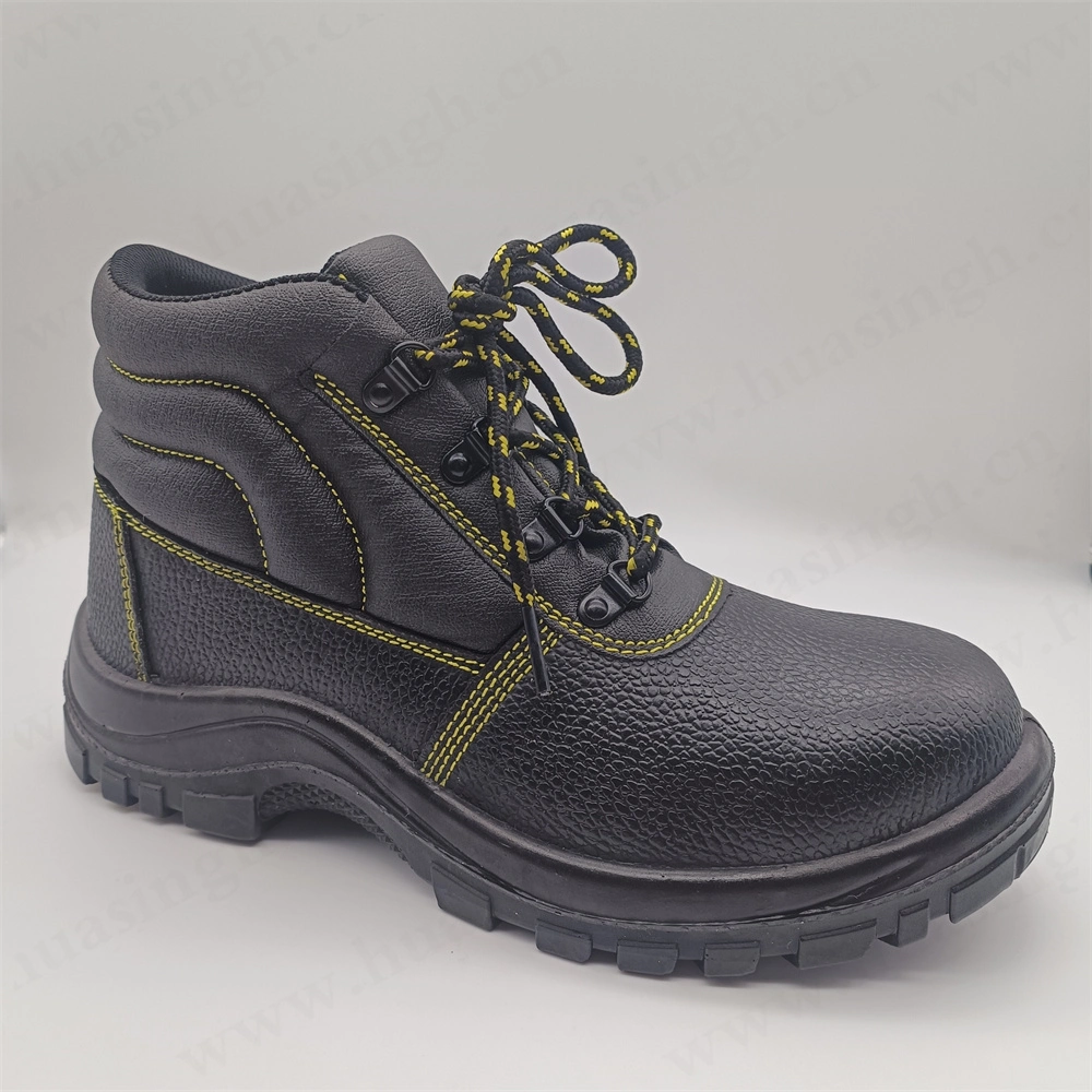 ZH, mide-Cut Anti-Punction Oil Proof Construcción Zapatos de seguridad Acero puntera Insertar Moda Botas de seguridad industriales hombres HSB096