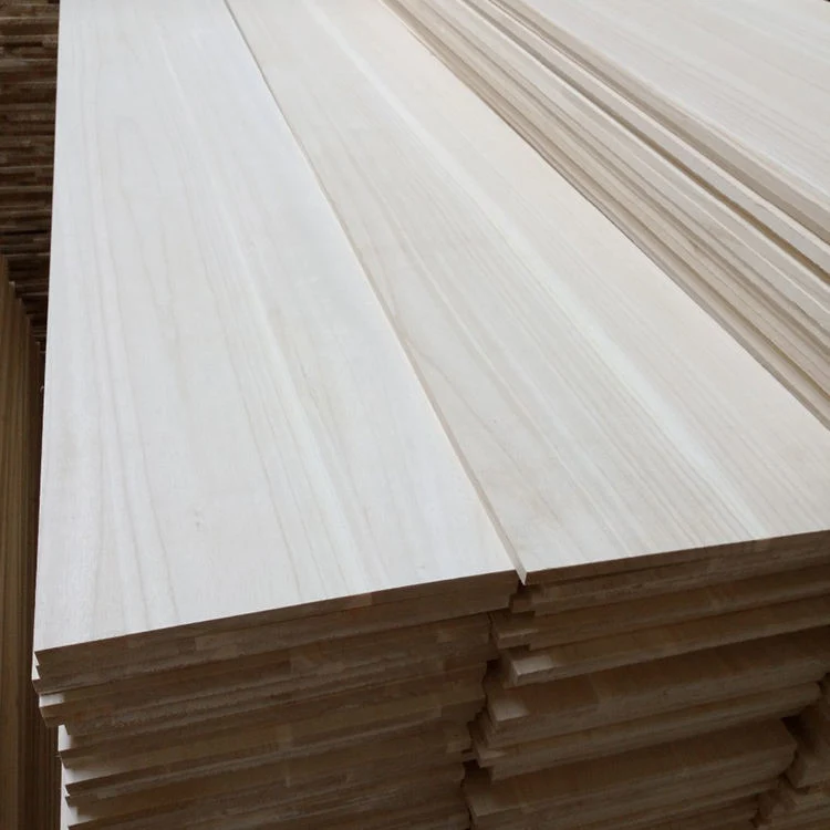 Tabla de muebles de madera cruda hecha a medida de madera sólida de Paulownia Plank de madera