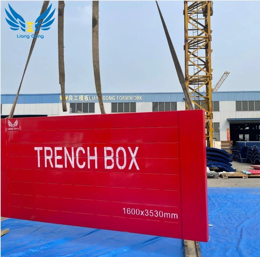 China Lianggong Fabricação preço competitivo leve Escanamento personalizado Trench de formas de engodo Caixa para construção de colocação de condutas