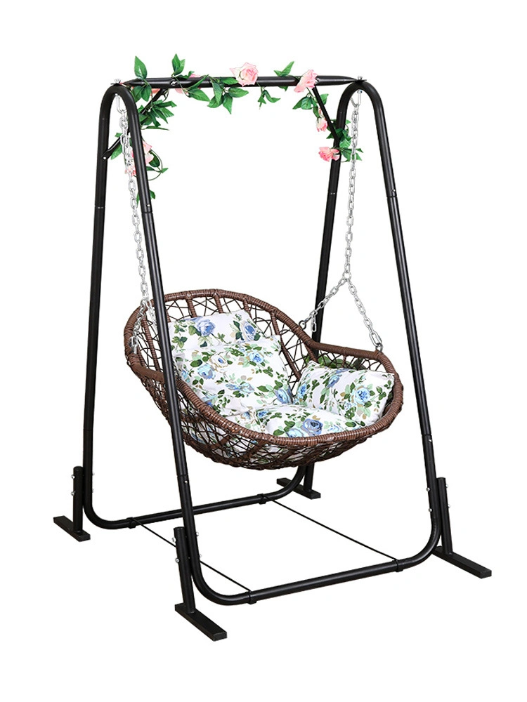 China Wholesale/Supplier Patio Bedroom Living Room Home Outdoor Wicker Hanging Garden Furniture Rattan Fabric Swing