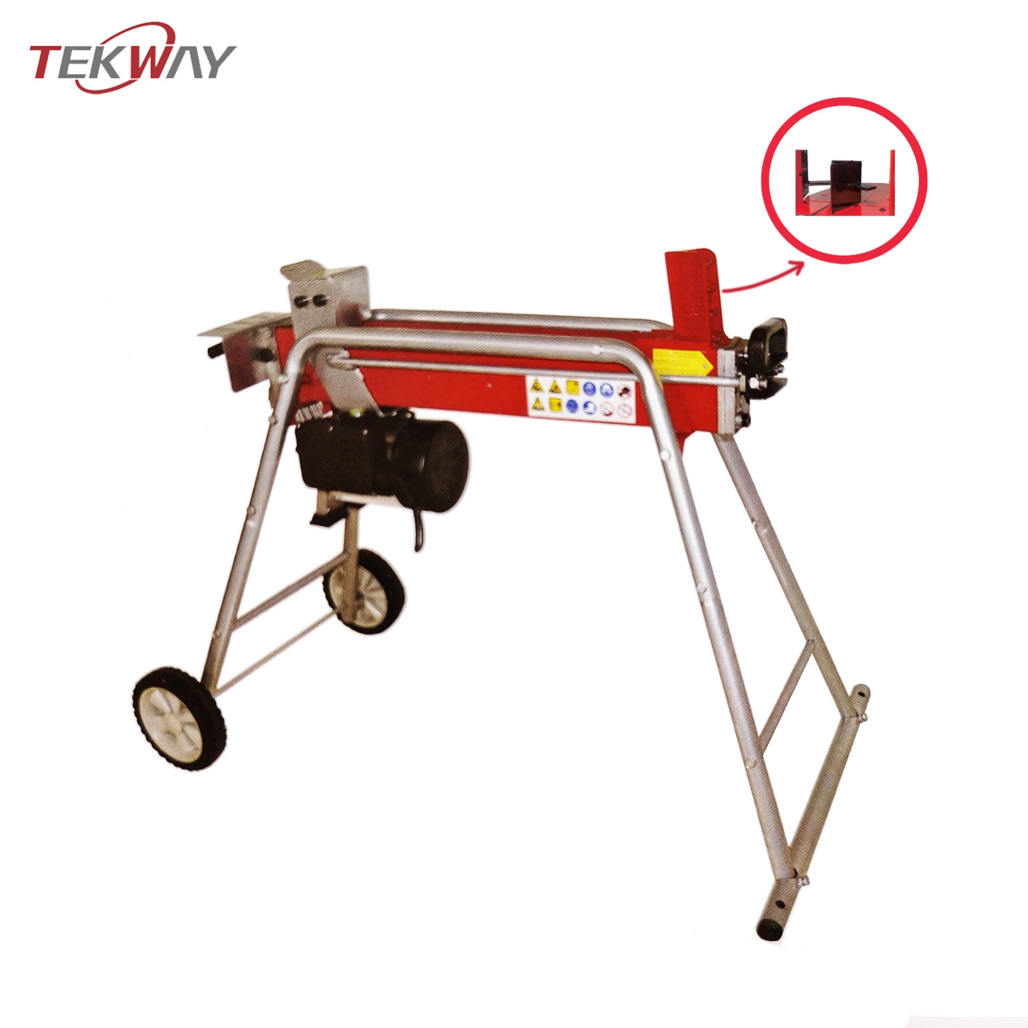 Tekway New Type 5 Ton / 7 Ton Log Splitter with 1500W 2300W Motor 110V 220V 52cm Splitting Length Industrial Wood Splitters