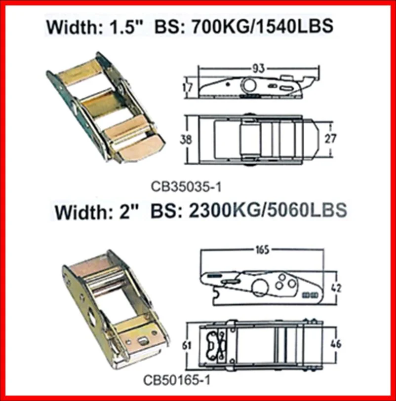 Steel Buckle for Ratchet Strap Rz50