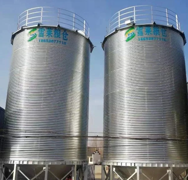 Galvanized Steel Hopper Bottom Grain Silo Applied for Grain Farm Poultry Farm Silos