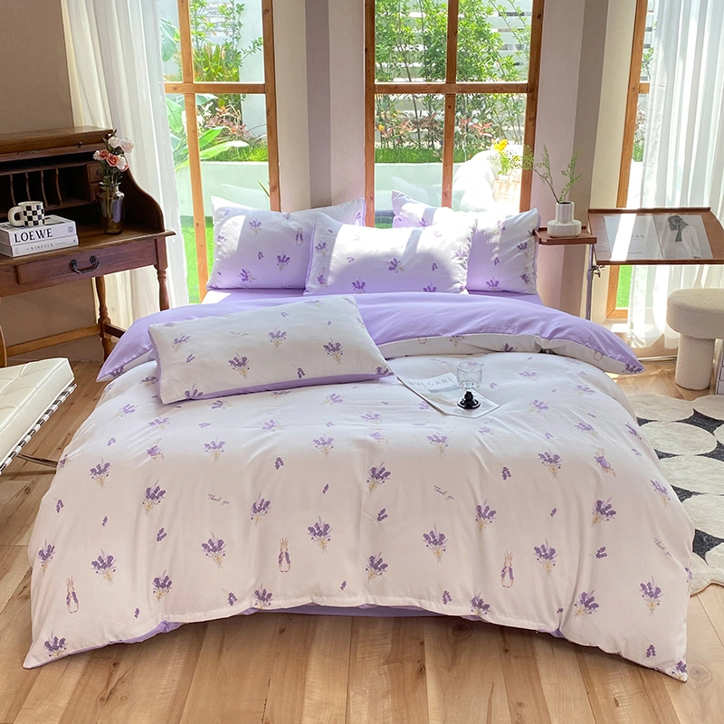 Best Selling High Quality Skin Friendly Wholesale Quilt Bed Sheet Girls 4PCS Bedding Set