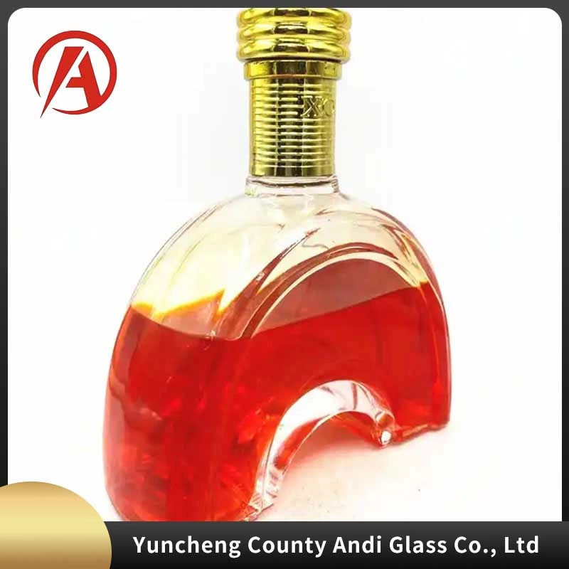 Empty Liquor Spirits Glass Whiskey Bottles 500ml Fruit Wine Glass Bottle Whiskey Mountain Bottles Decoration Brandy Glass Bottle