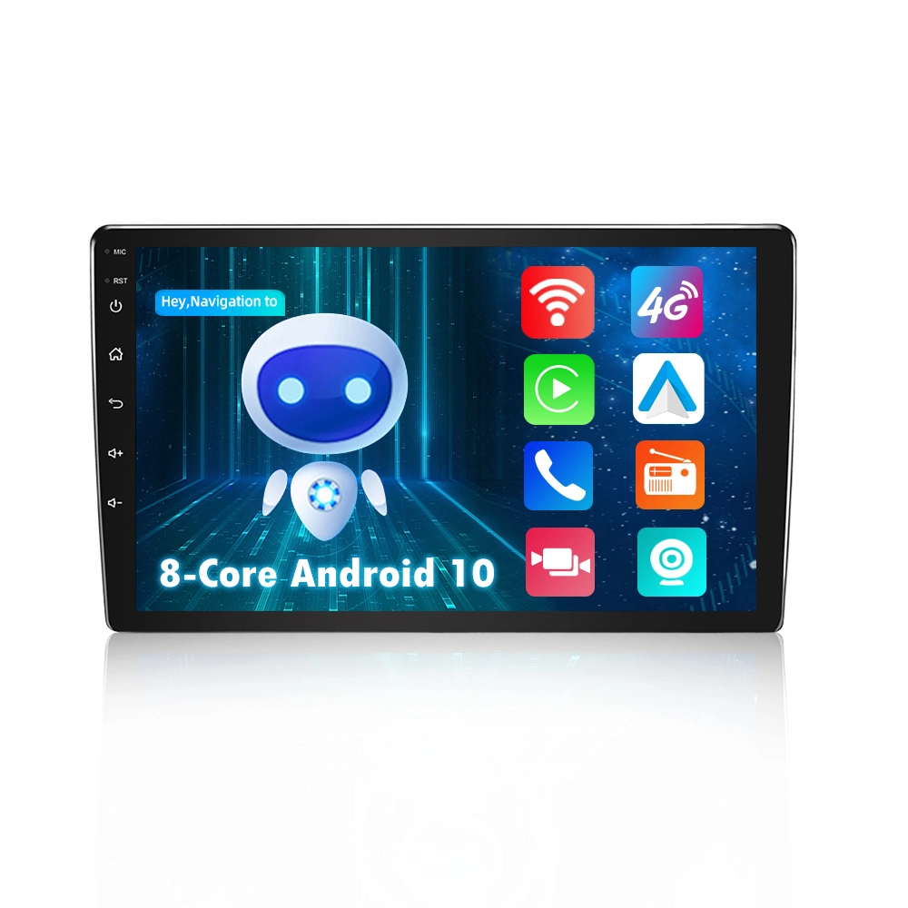 10 pulgadas Android doble DIN Coche Stereo-Compatible 10 para todos los coches de radio con pantalla táctil la navegación GPS 4G 64G de RAM ROM DSP integrado en salpicadero SWC WiFi