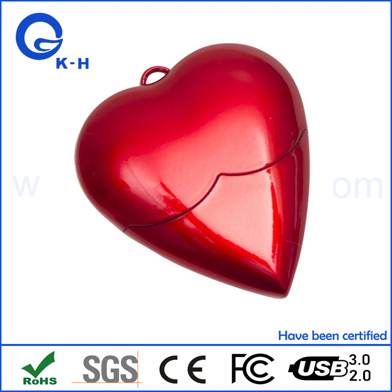 Милый пластиковый накопитель Heart USB на 8 ГБ 16 ГБ 32 ГБ