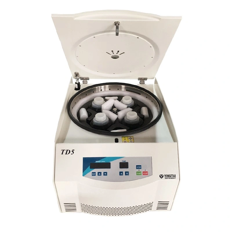 Tabletop Medical Chemistry Laboratory Centrifuge Machine with 4X250ml Swing Rotor