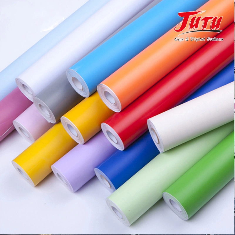 Jutu 1.22*50m Color Cutting Vinyl Colored Film Self Adhesive Vinyl for Custom Sticker Jtcav120