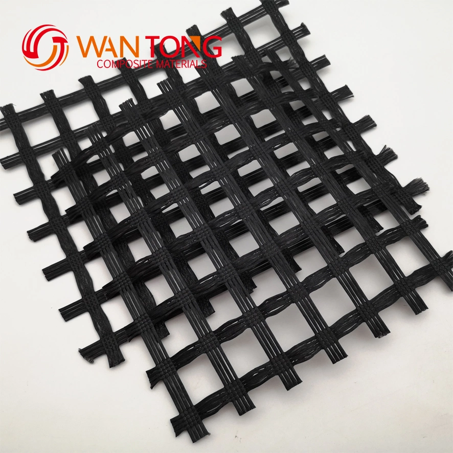 120kn/M Biaxial Warp Knitting Polyester Geogrid Roll Pet Geogrid for Driveway