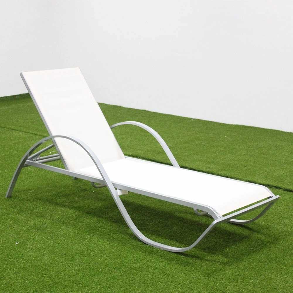 Resort Beach Chair Jardín Sala de estar silla de aluminio Piscina tumbonas Muebles de exterior