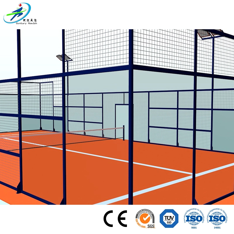 Century Star tennis court Paddle fournisseur professionnel de tennis de terrain Équipement de terrain avec cage de clôture en acier