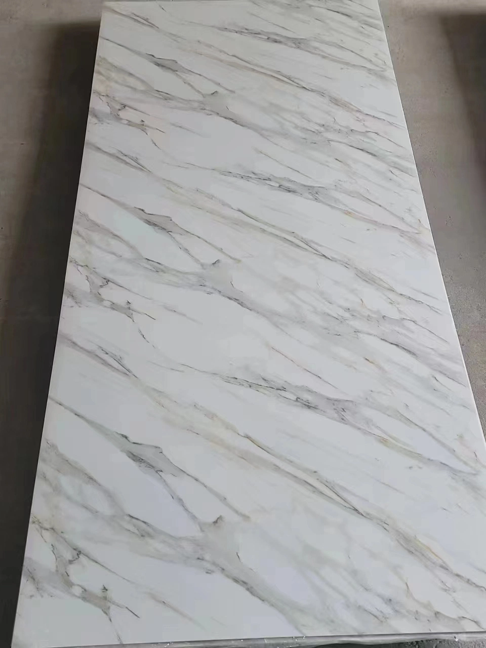 Custom Size 1220*2440mm Waterproof PVC Marble Sheet UV Coating Plastic Sheet