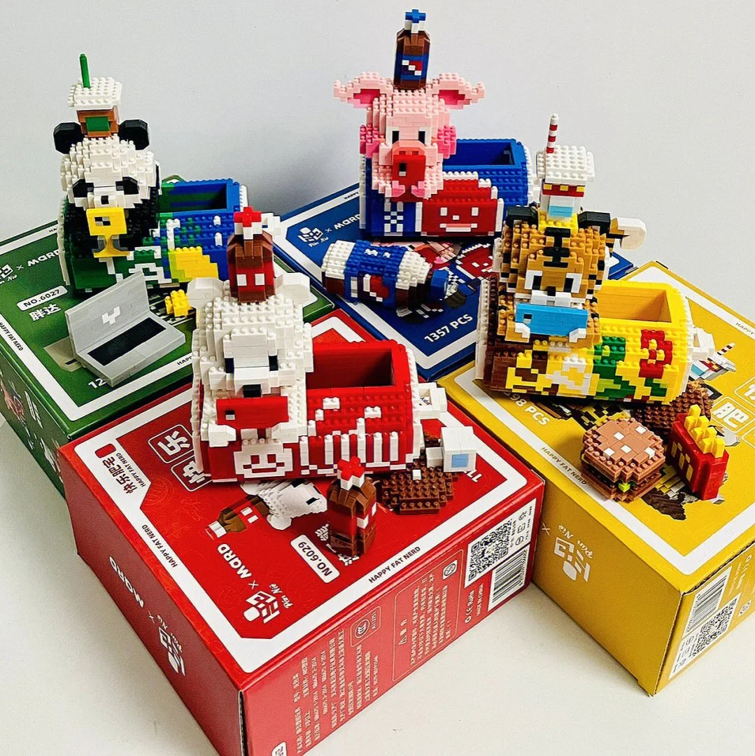 Compatible Micro Particle Building Blocks Soda Can Pen Holder Children's Puzzle Assembling Toy Building Blocks