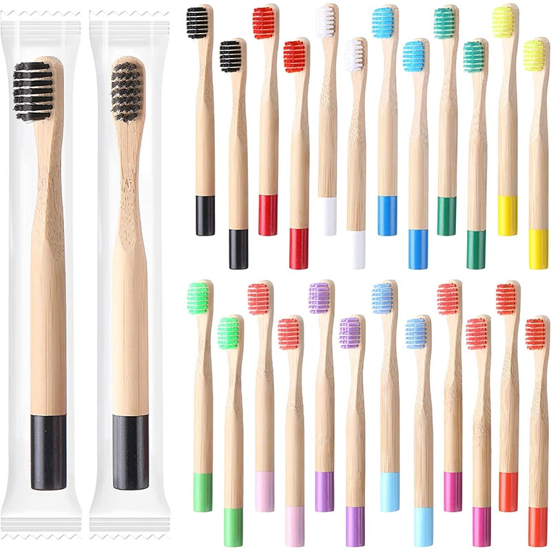 Brosse à dents en bambou 100 % Eco biodégradable OEM, pour enfants, adultes