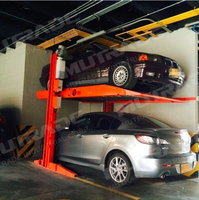 2 Post Car Parking Lift Simple Mechanical Park Equipment