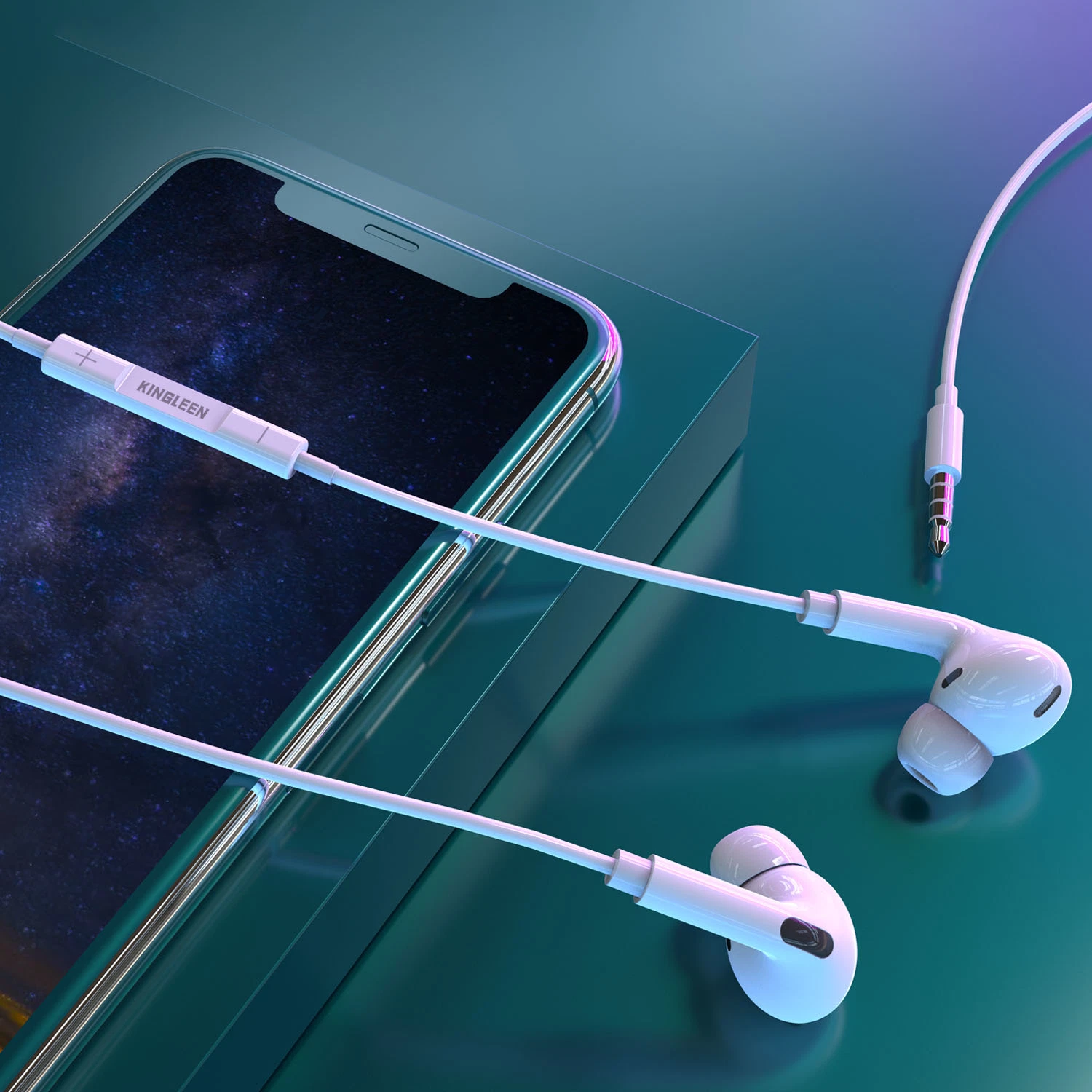 La música llamada control de volumen auriculares con cable de 3,5 mm para teléfono móvil y otros dispositivos.
