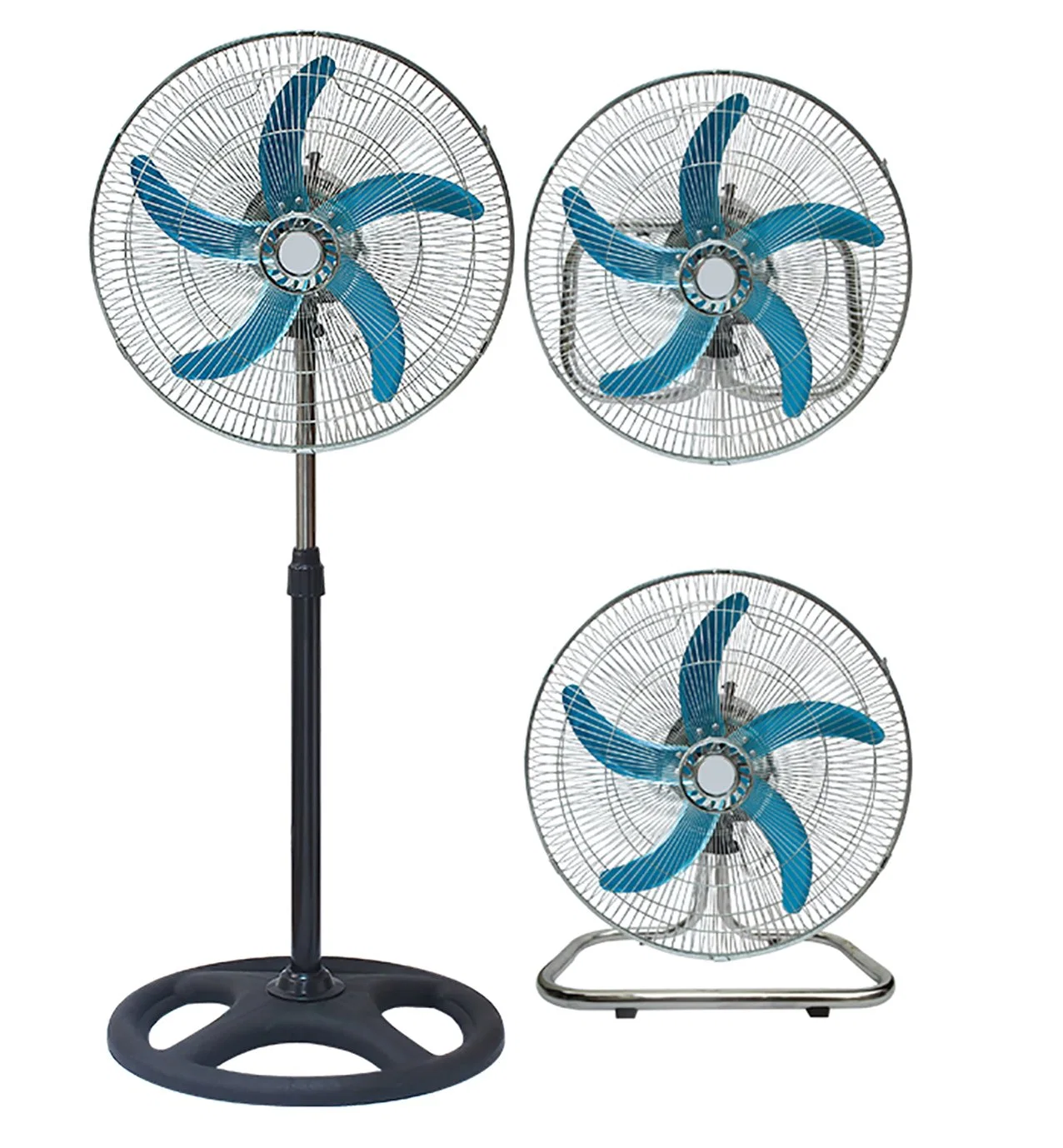 18 Polegadas 3 em 1 Ventilador de Pé Industrial Embalagem SKD Material Lâmina Pedestal Ventilador da Indústria