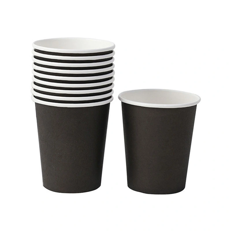 9oz compostable desechable color Airline taza de café papel niños DIY Copa de papel caliente de fiesta hecha a mano