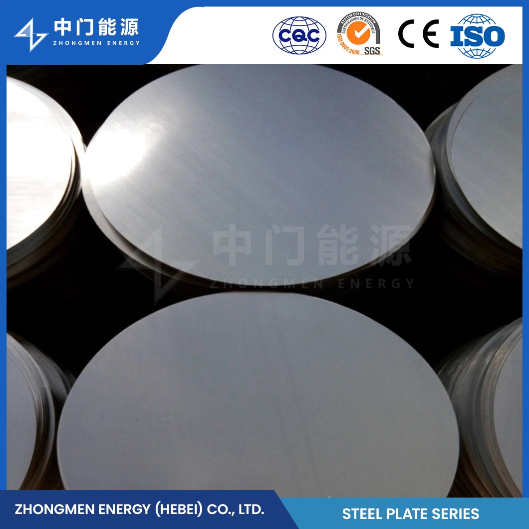 Zhongmen Energy China Zinc Mild Carbon Galvanized Ms Steel Plate 316L 316ti 316h Steel Plate Cold Rolled Manufacturers Stainless Cutting Steel Round Base Plate