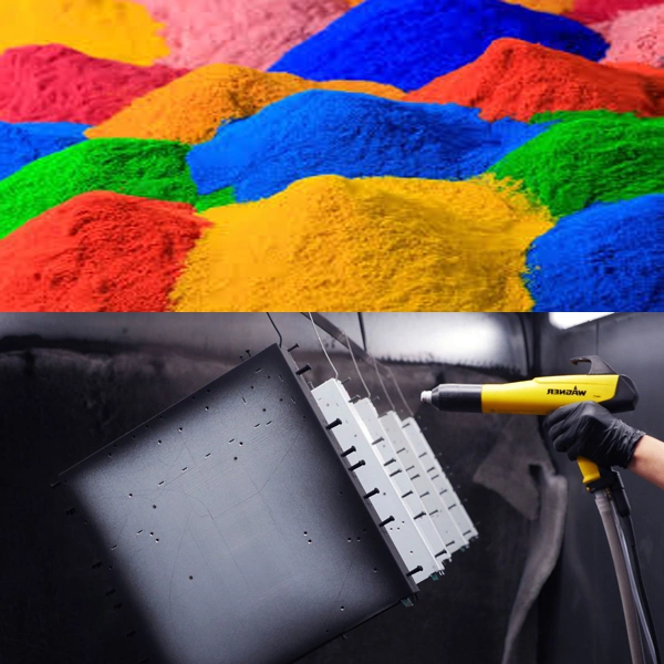 Electrostatic Spray Grey Color Wrinkle Texture Epoxy Polyester Indoor Powder Coating