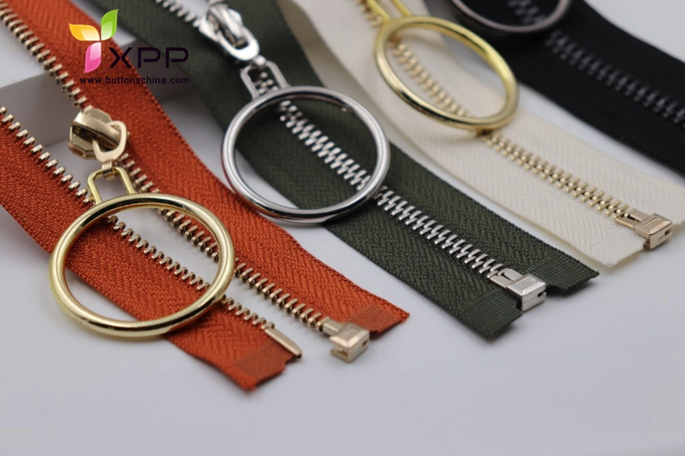 China Manufactory # 5 Metal Aluminium Zipper Open End