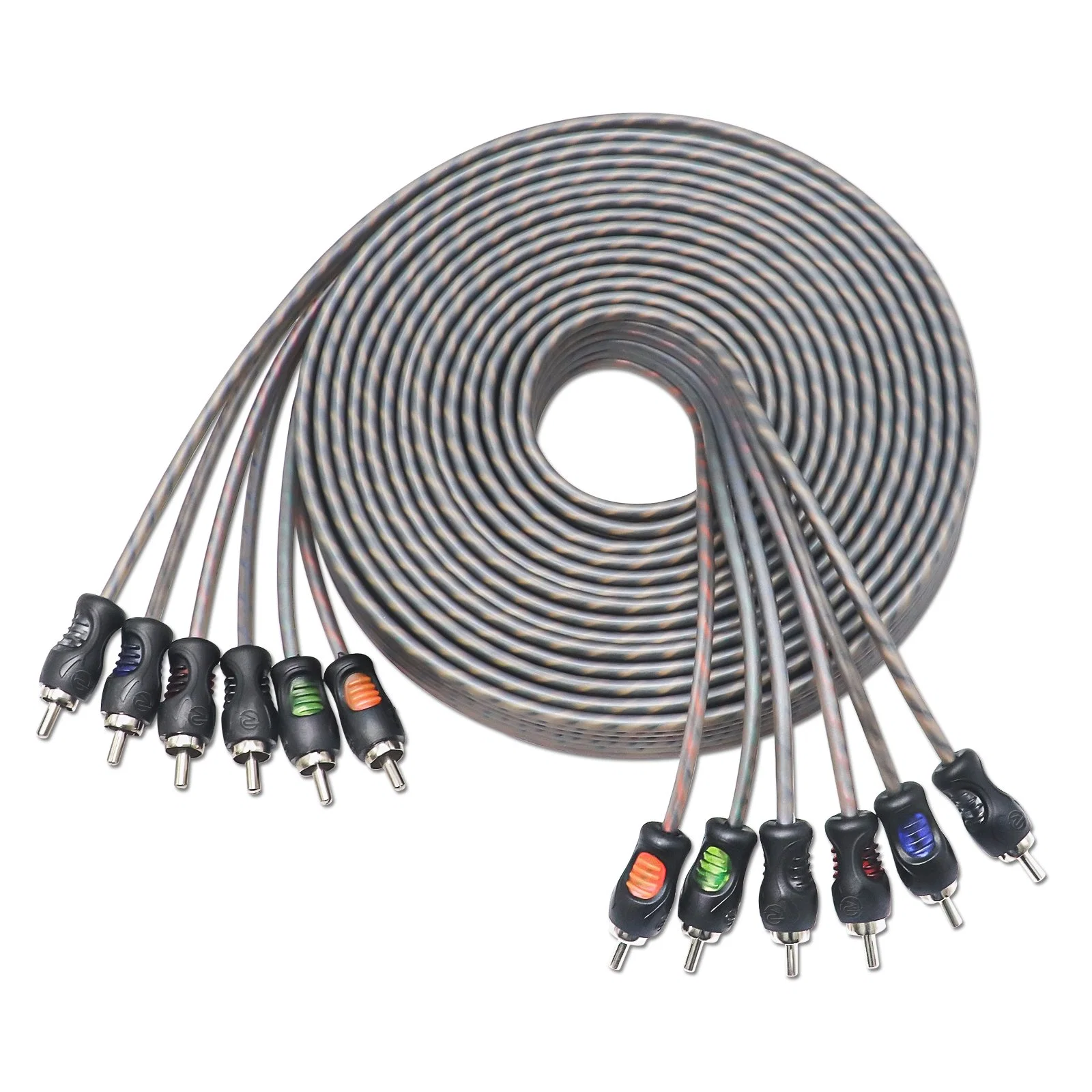 Edge Rci620 100% Oxygen Free Copper 20FT 6-Channel RCA Audio Cable, Twisted Pair with Noise Reduction