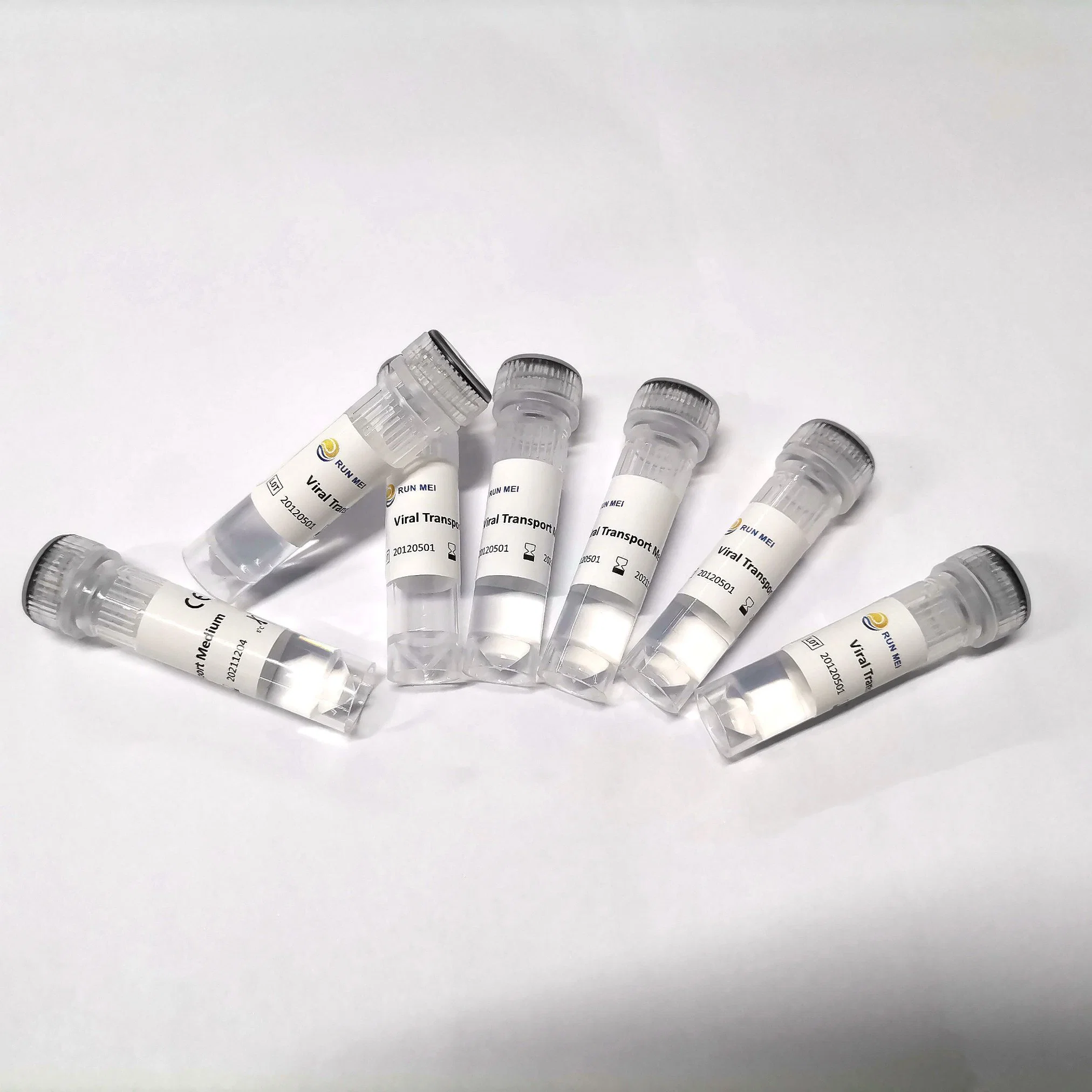 Leak-Proof 10ml Transport Sample Collection Tubes Containers with Screw Cap, Viral Transport Tube Virus Collection Tube with Vtm Flocked Swab for Virus Storage