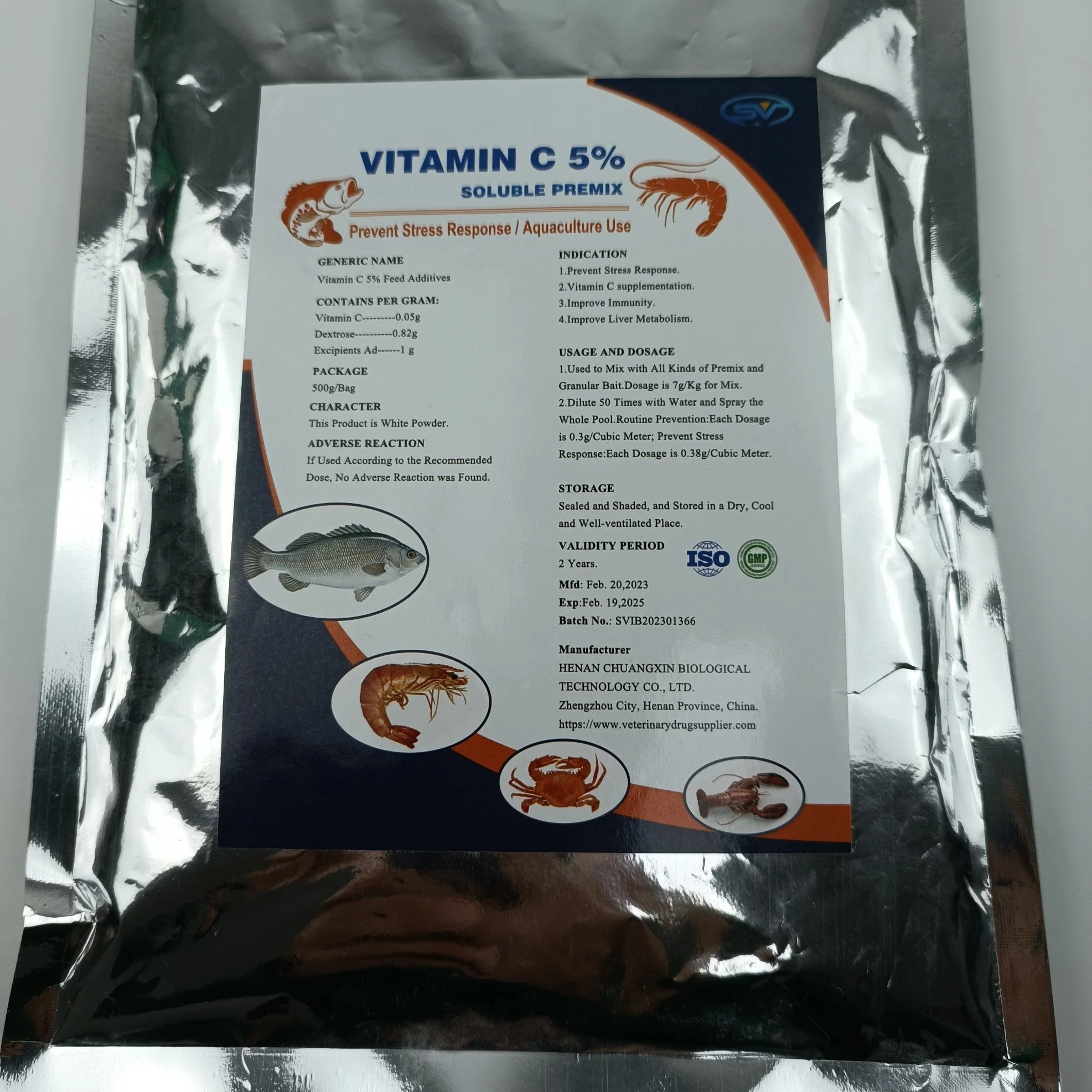 Aquatic Animal Medicine Antioxidant: Vitamin C Powder Feed Additive for Fish