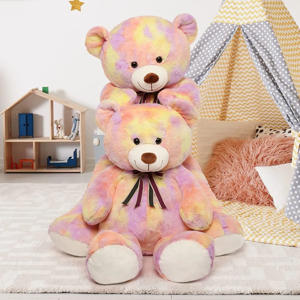 Большой плюшевый медведь, плюшевый животный с набивкой Giant, радужные зеленые медведи Подарки для детского душа