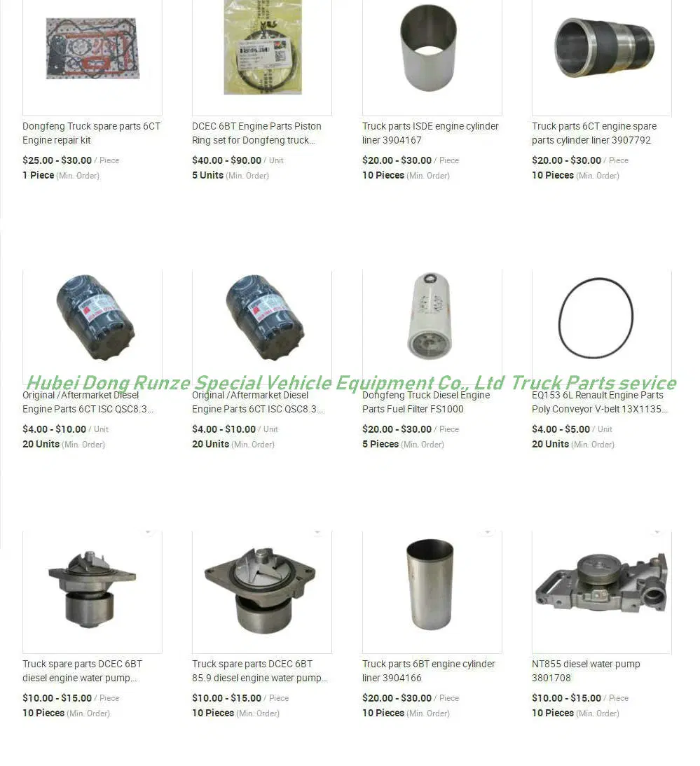 Dongfeng Kingrun Truck Engine Parts (Fan Coupling Assembly Piston Assembly)