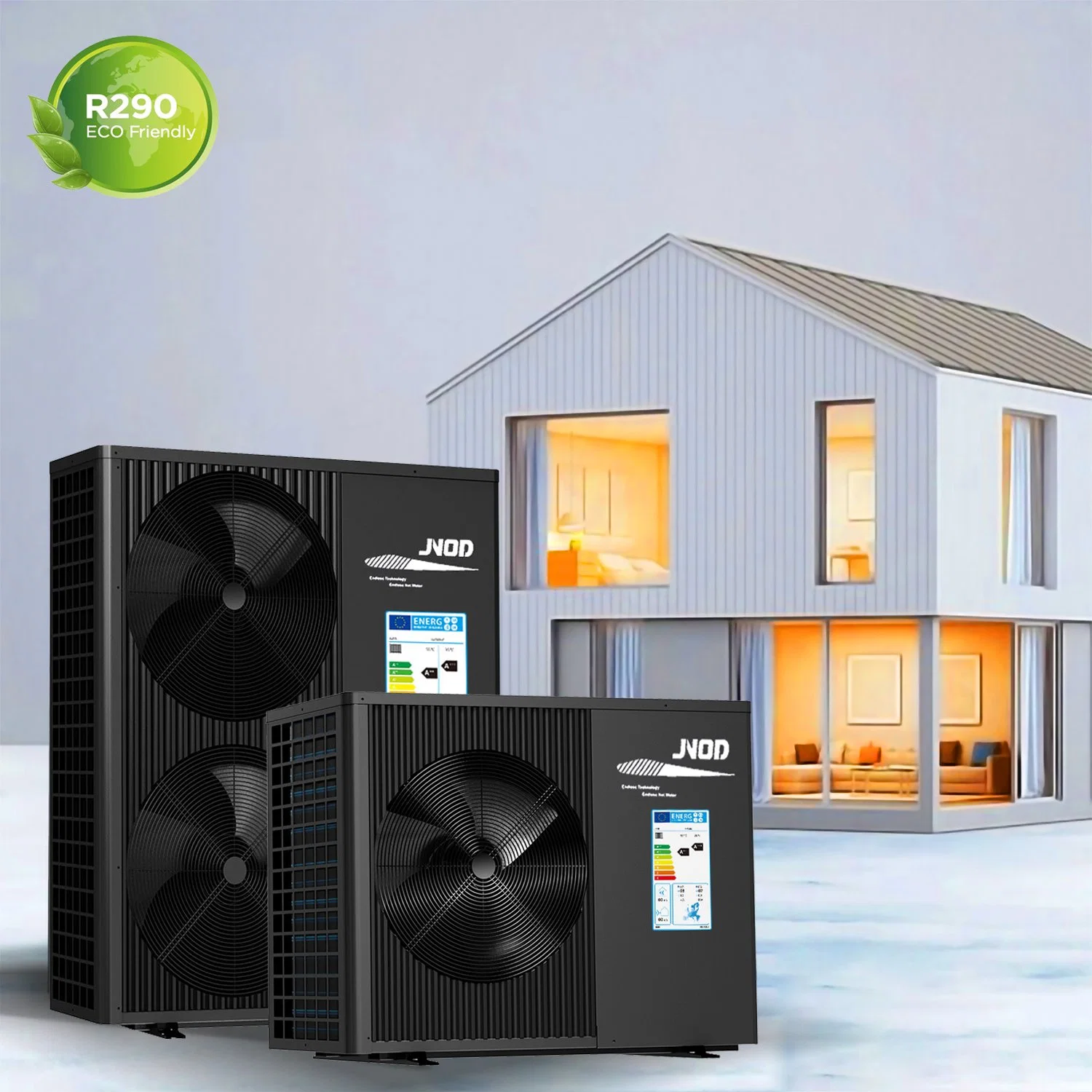 High Cop DC Inverter R290 Monoblock Air Source House Heating Heat Pump Air/Water System Bomba De Calor